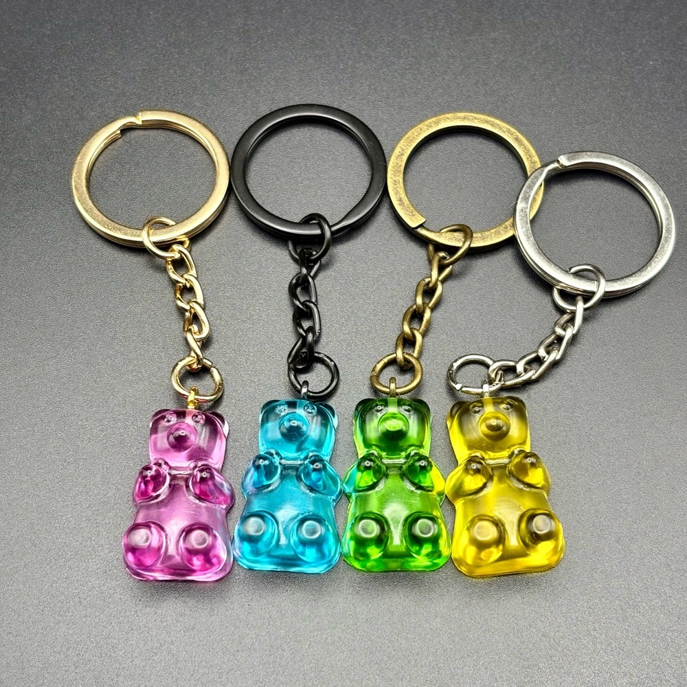 HOST PICK 🩷 4 Gummy Bear Keychains- HANDMADE-Gold - Picture 7 of 9